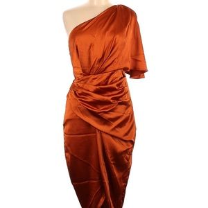 Do+Be one shoulder copper dress